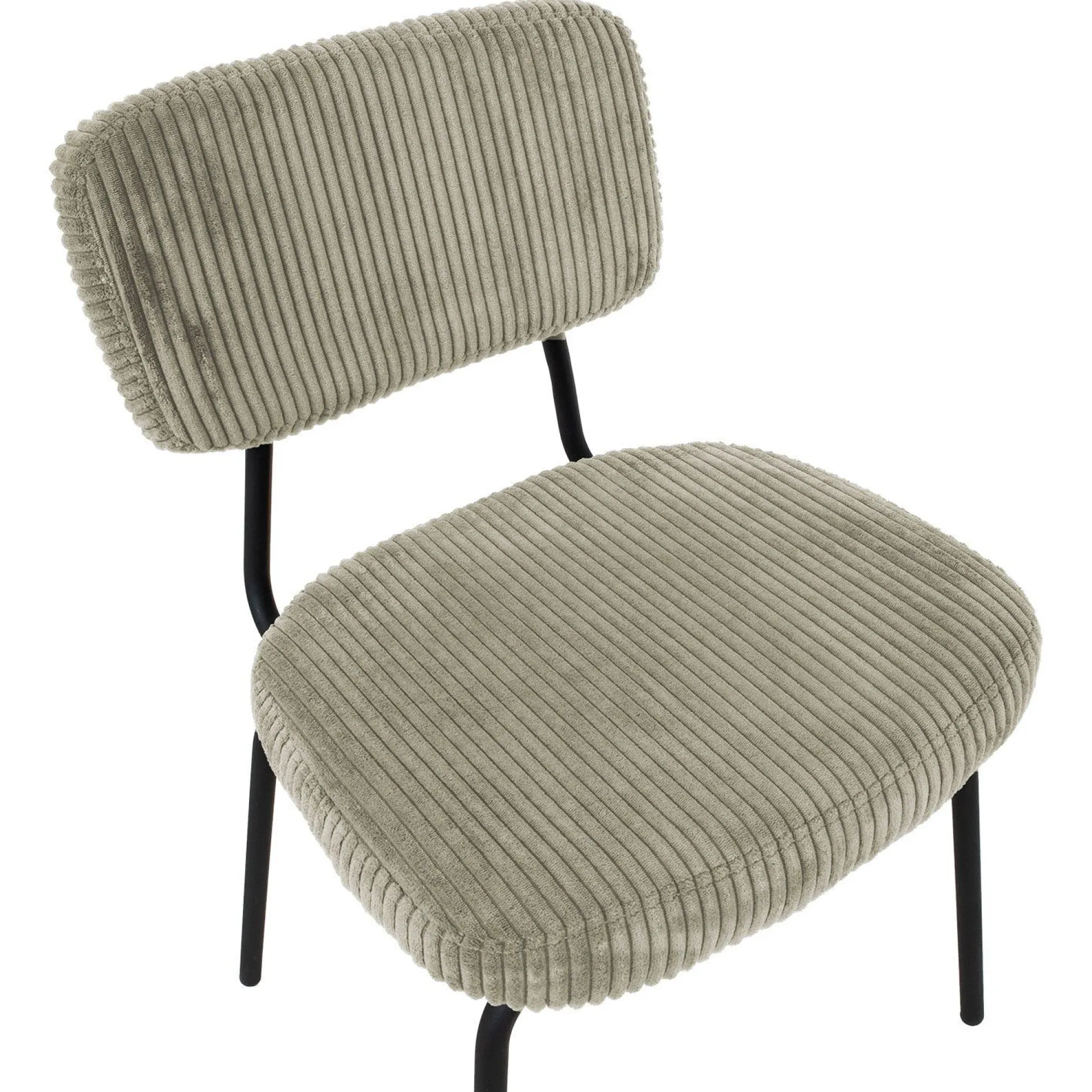 Spisestoler & Kjøkkenstoler-Stol HOME4YOU Keiu 46x51x76 cm kordfløyel Lys beige