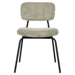 Spisestoler & Kjøkkenstoler-Stol HOME4YOU Keiu 46x51x76 cm kordfløyel Lys beige