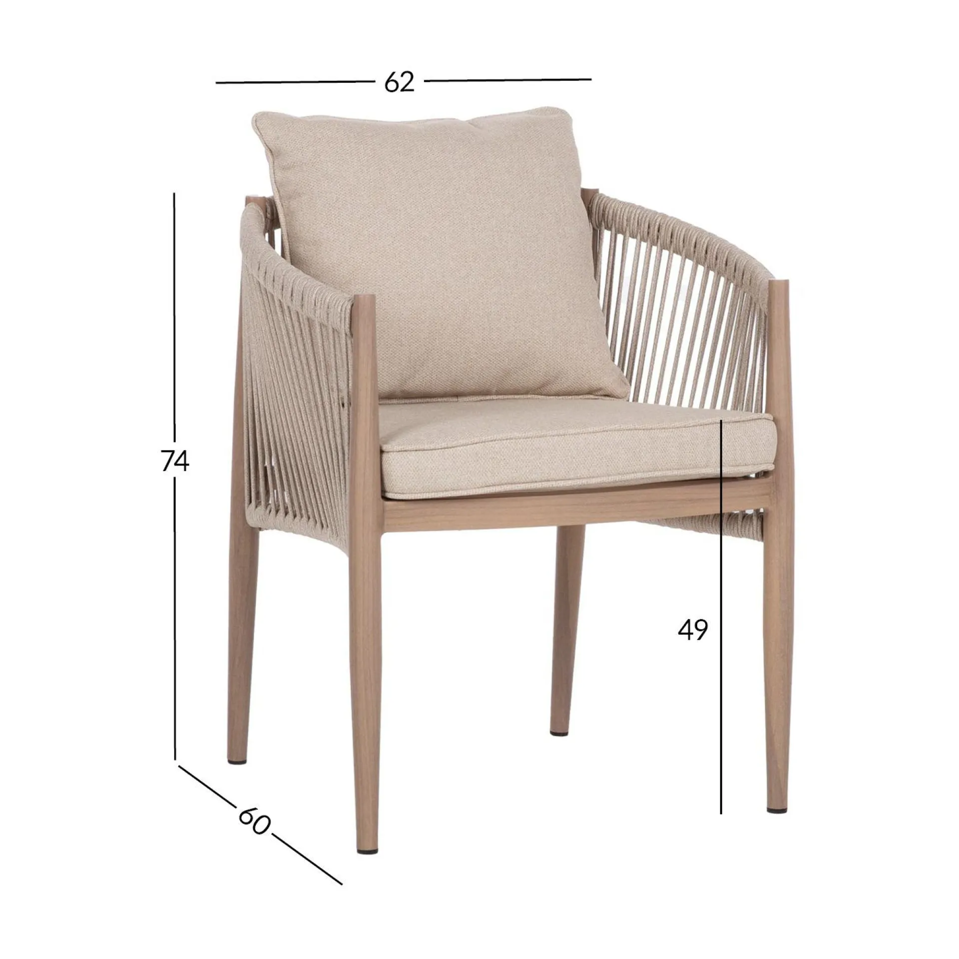 Stol HOME4YOU Medina 62x60x74 cm