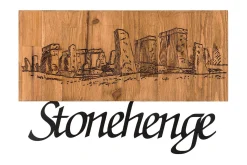 Skilt-Stonehenge Veggdekor Svart/Valnøtt