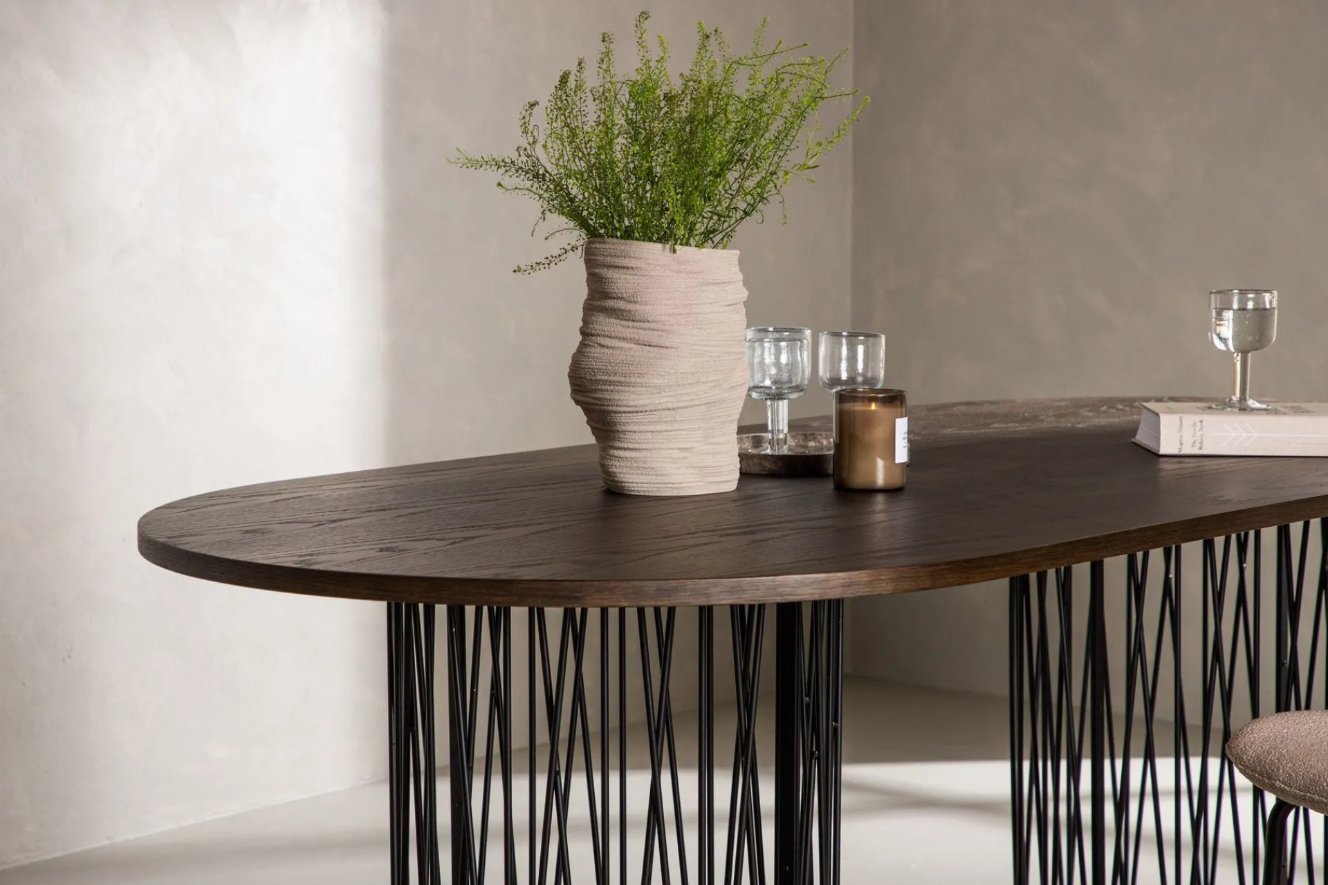 Furniture Fashion Stone Spisebord 220x100x74 cm Oval