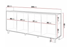 Scandinavian Choice Strontian Highboard Black