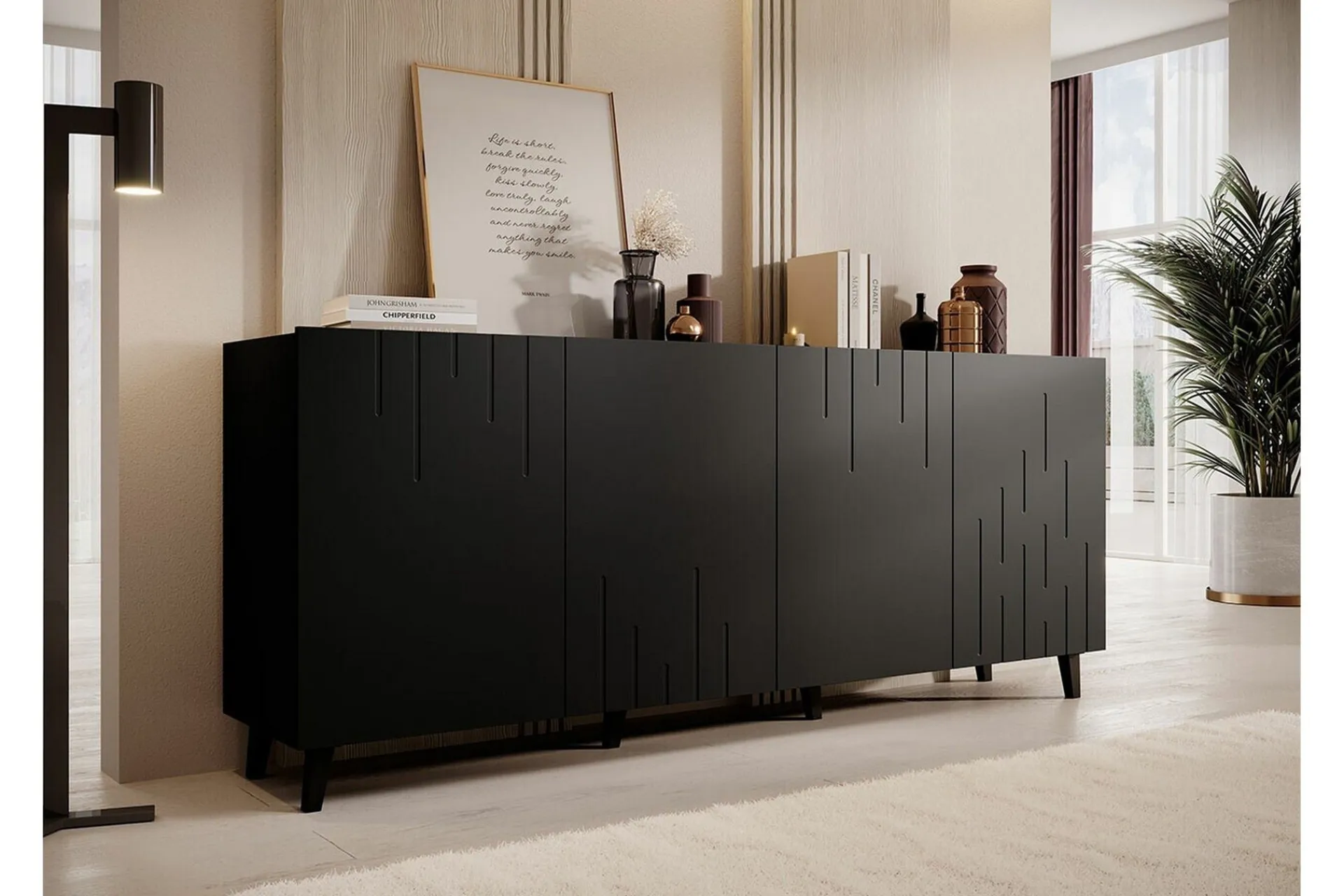 Scandinavian Choice Strontian Highboard Black