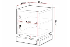 Scandinavian Choice Strontian Sängbord 46 cm White