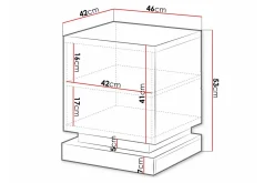 Scandinavian Choice Strontian Sängbord 46 cm White
