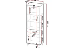 Scandinavian Choice Vitrineskap|Skap-Strontian Vitrinskåp 183 cm Anthracite Antracit