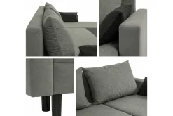 Sovesofaer-Summerhill 3-seters Hjørnesovesofa Svart