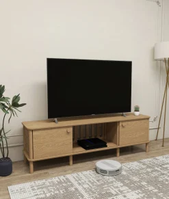 Mediestativ & Veggfeste-Sunira TV-benk 180 cm Eik