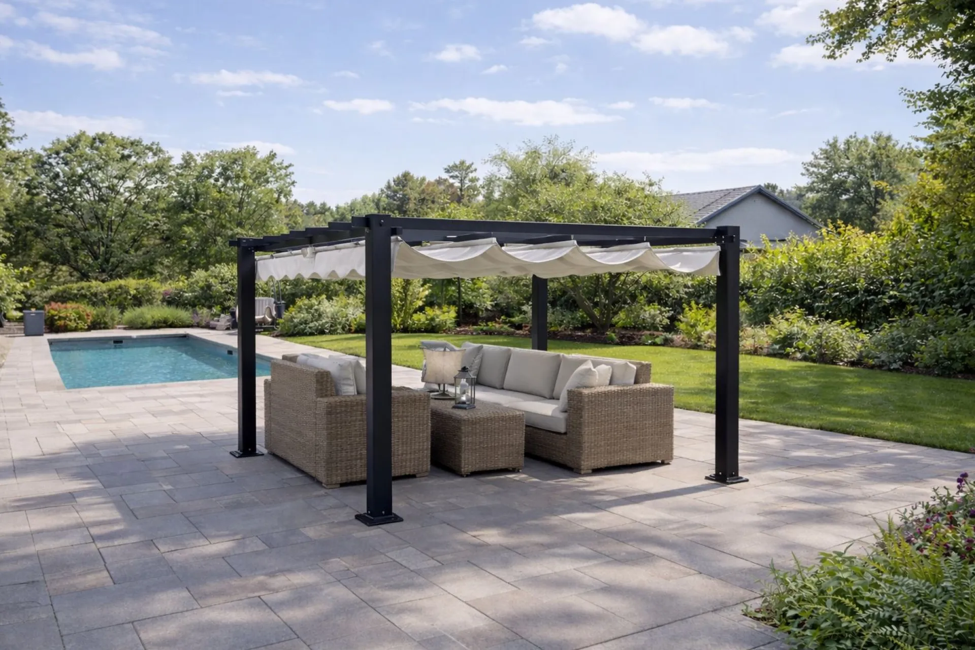 Pergola-SUNSET Pergola 3×4 m Grå