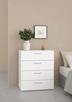 Tvilum Gangoppbevaring|Kommode-Suntia Kommode med 4 skuffer 70x40x82 cm Hvit