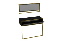 Sideboard & Skjenker-Susia Sideboard 90 cm Svart,Gull