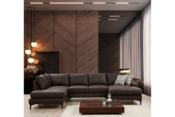 U-Sofa-Svanabyn Sofa m. Divan og Sjeselong 4-seter Brun