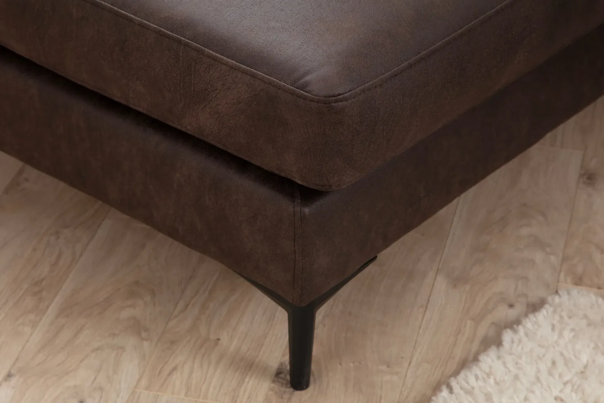 U-Sofa-Svanabyn Sofa m. Divan og Sjeselong 4-seter Brun