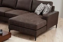 U-Sofa-Svanabyn Sofa m. Divan og Sjeselong 4-seter Brun