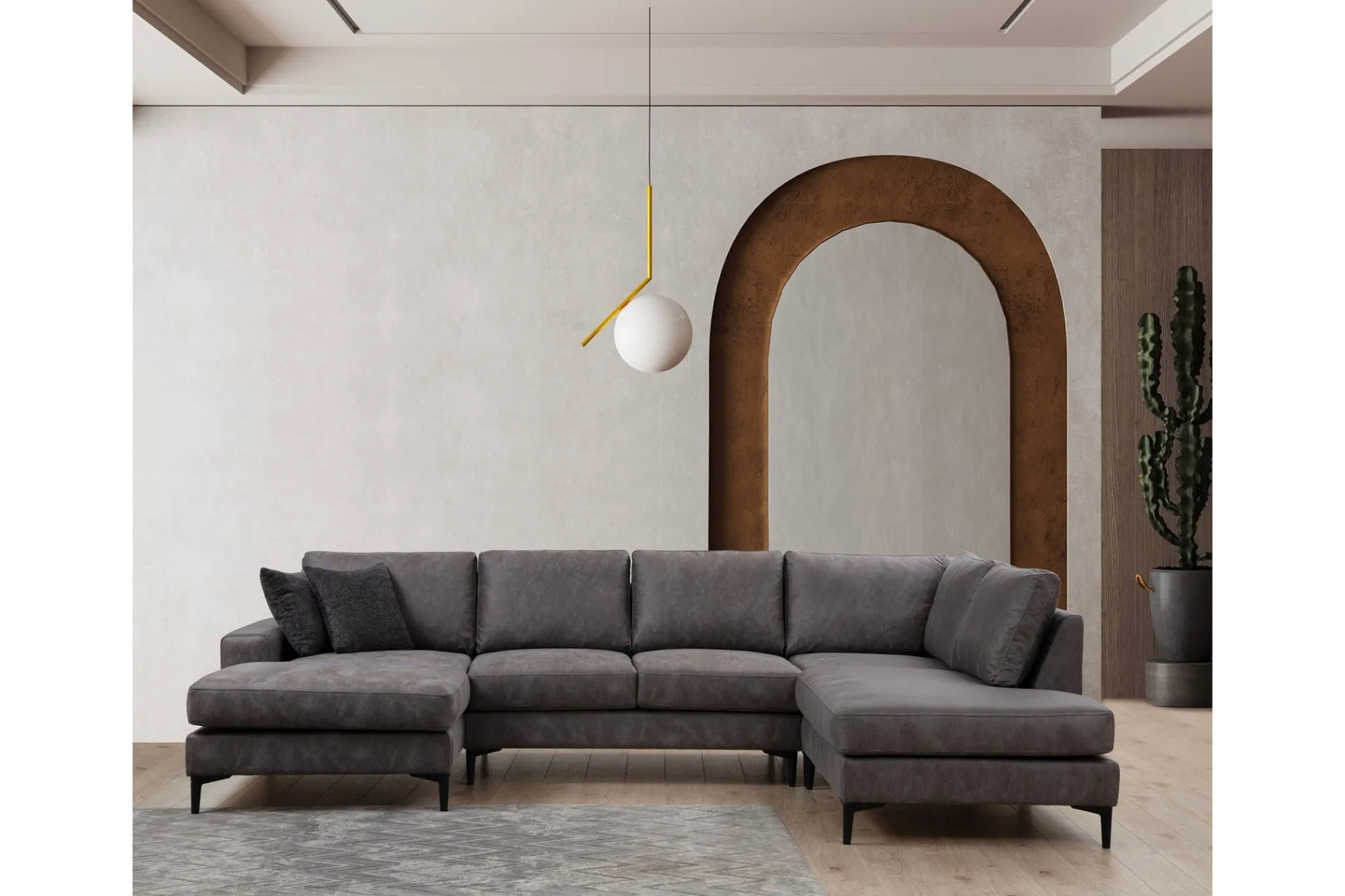 Svanabyn Sofa m. Divan og Sjeselong 4-seter