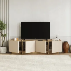 Mediestativ & Veggfeste-Sylvenn TV-benk 180 cm Sapphire Oak