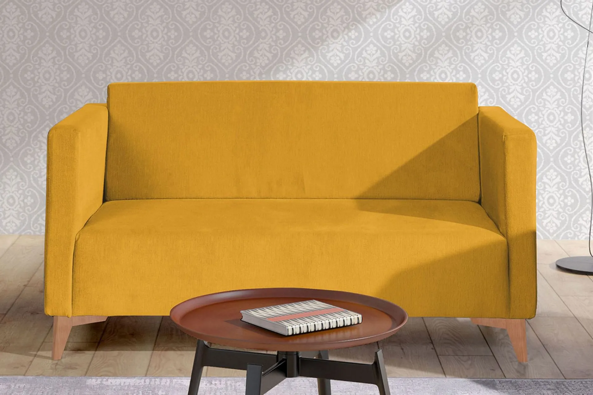 Velour Sofa & Fløyel Sofa-Szafir 2-seter Sofa 82x136 cm Los 8