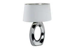 Trio Lighting Bordlampe-Taba Bordlampe 52 cm E27 sølv / hvit Sølv,Hvit