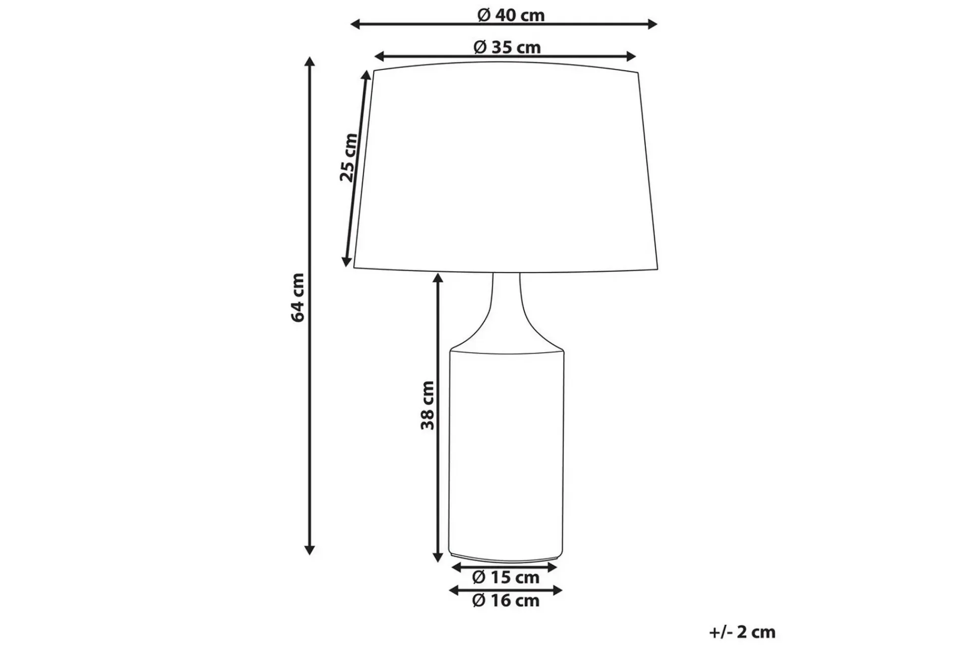 Tabarca Bordlampe 64 cm E27