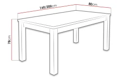 Spisebord & Kjøkkenbord-Tabell Forlengningsbart Spisebord 160x80x78 cm tre