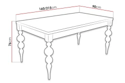 Spisebord & Kjøkkenbord-Tabell Forlengningsbart Spisebord 160 cm Eik