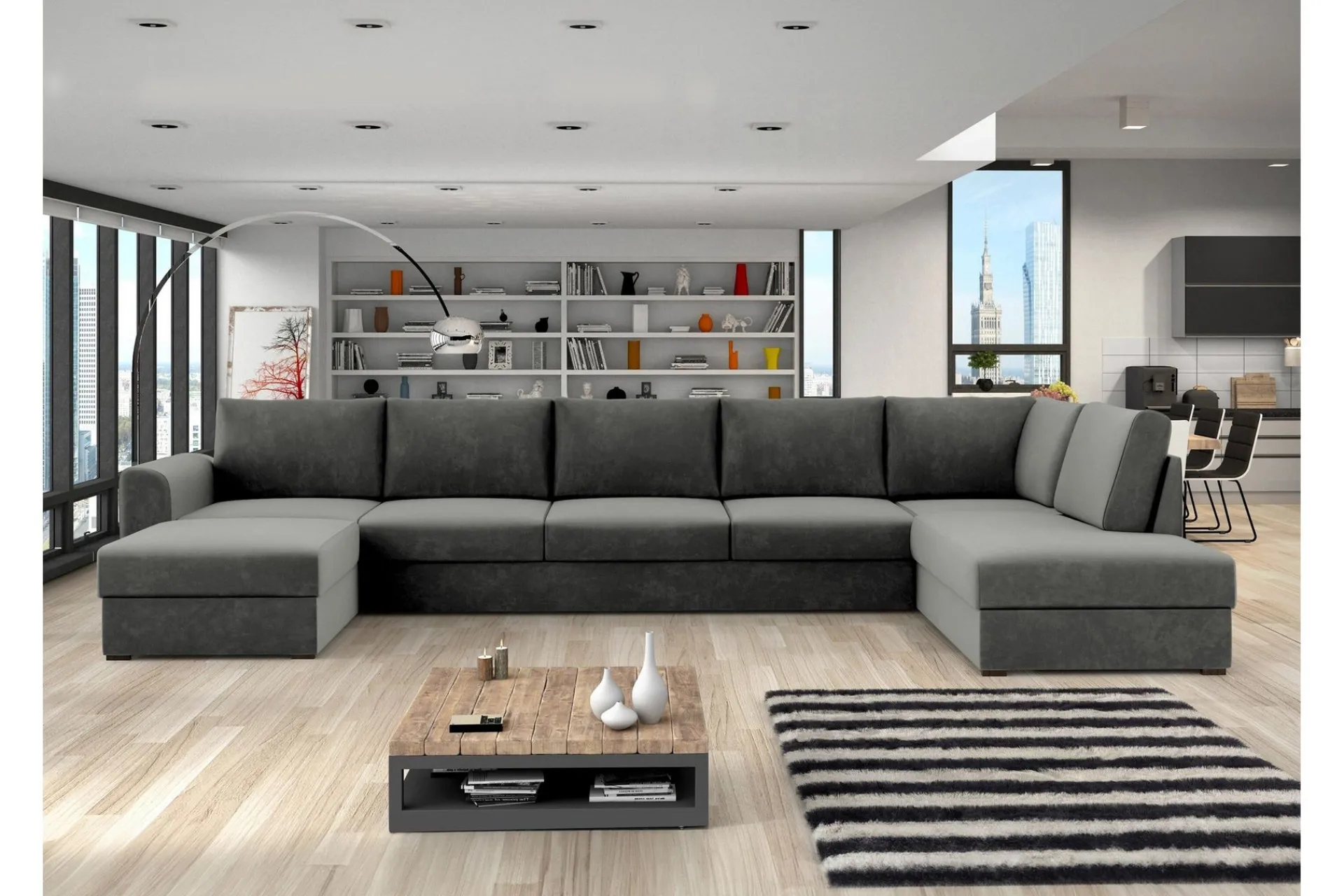 Taberk Sofa med Sjeselong og Divan 5-seter