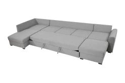 Sovesofaer-Taberk Sovesofa med Sjeselong og Dobbel Sjeselong 5-seter i Chenille Grønn