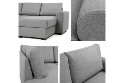 Sovesofaer-Taberk Sovesofa med Sjeselong og Dobbel Sjeselong 5-seter i Chenille Grønn