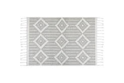 Flatvevde Tepper-Tabiat Ryeteppe 160x230 cm Svart,Hvit