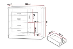 Tadeusz Kommode 100x44x90 cm