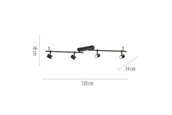 Taklampe|Stuelampe-Taklampe Barik Svart