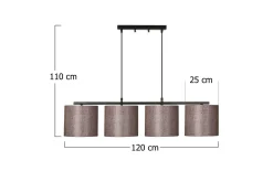 Kjøkkenlampe|Taklampe-Taklampe Donria Svart / Brun Svart,Brun