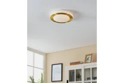 Eglo Baderomslampe Vegg|Baderomslampe Tak-Taklampe Led Carpi Hvit,Messing