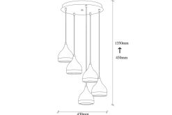 Taklampe Soodne Svart / Kobber