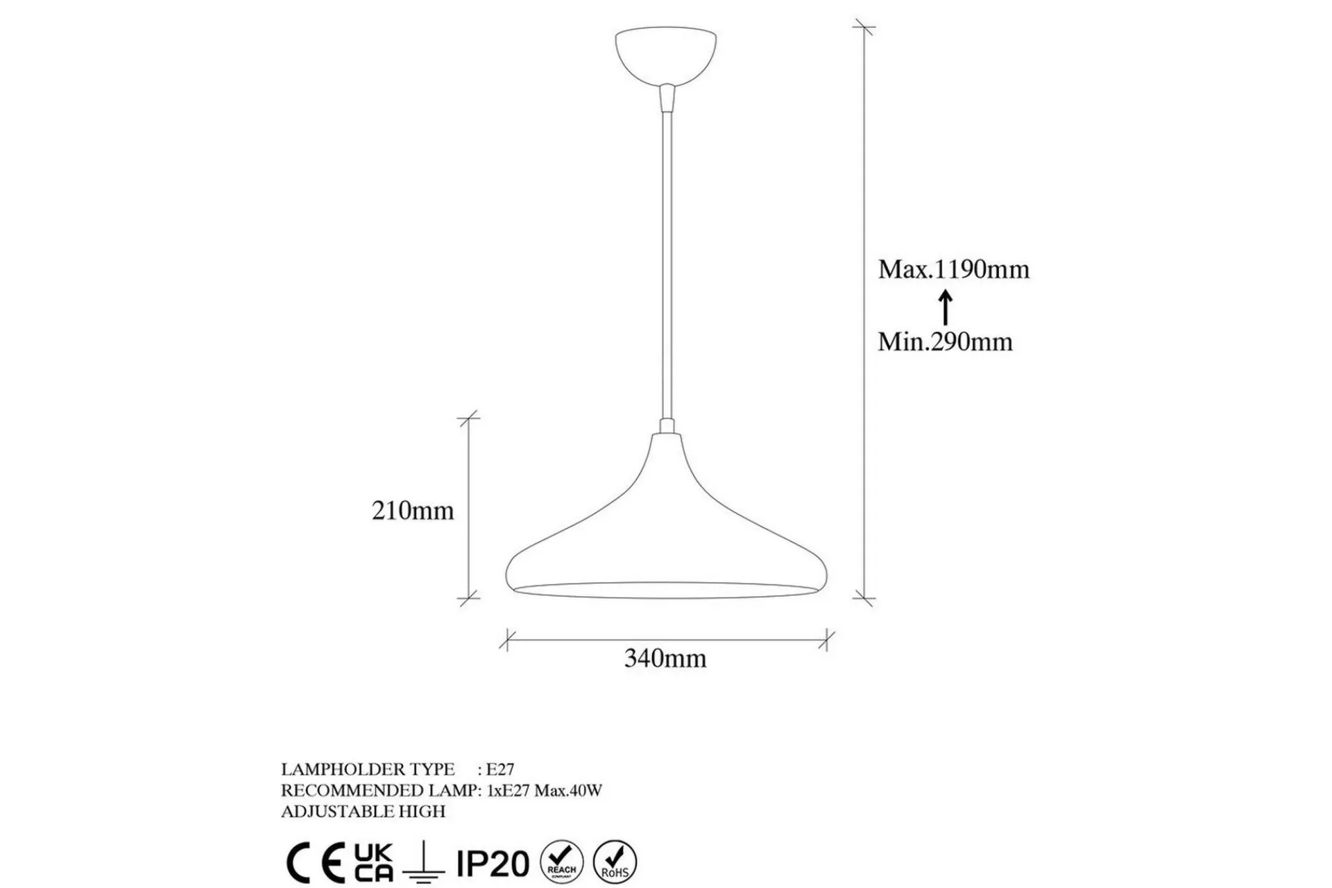 Kjøkkenlampe|Taklampe-Taklampe Subesh Antikk Brun