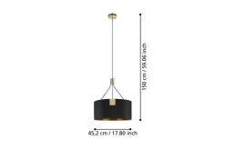 Kjøkkenlampe|Taklampe-Takpendel Eglo Tortola 1 Svart/Messing Svart,Messing