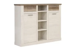 Vitrineskap|Skap-Talebi Skjenk 41x160 cm Brun,Hvit