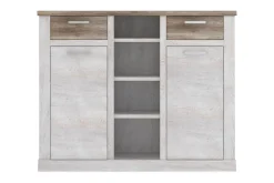 Vitrineskap|Skap-Talebi Skjenk 41x160 cm Brun,Hvit