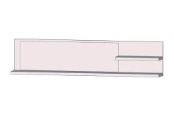 Talebi Vegghylle med Speil 25x213 cm