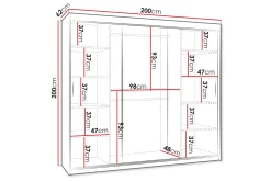 Garderober & Garderobesystem-Tallmo Garderobe Med Speil 200x200 cm Brun