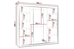 Garderober & Garderobesystem-Tallmo Garderobe Med Speil 180x200 cm Beige