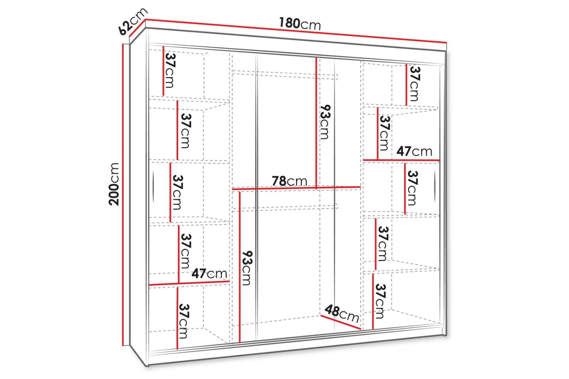Garderober & Garderobesystem-Tallmo Garderobe Med Speil 180x200 cm Beige