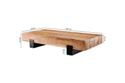 Wohnling Sofabord-Taquanna Sofabord 130 cm Rundt Tre/Natur