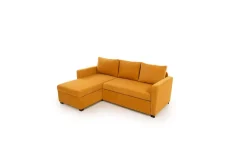 Sofa Med Sjeselong-Tareen Sofa med Divan 3-seter Sennep