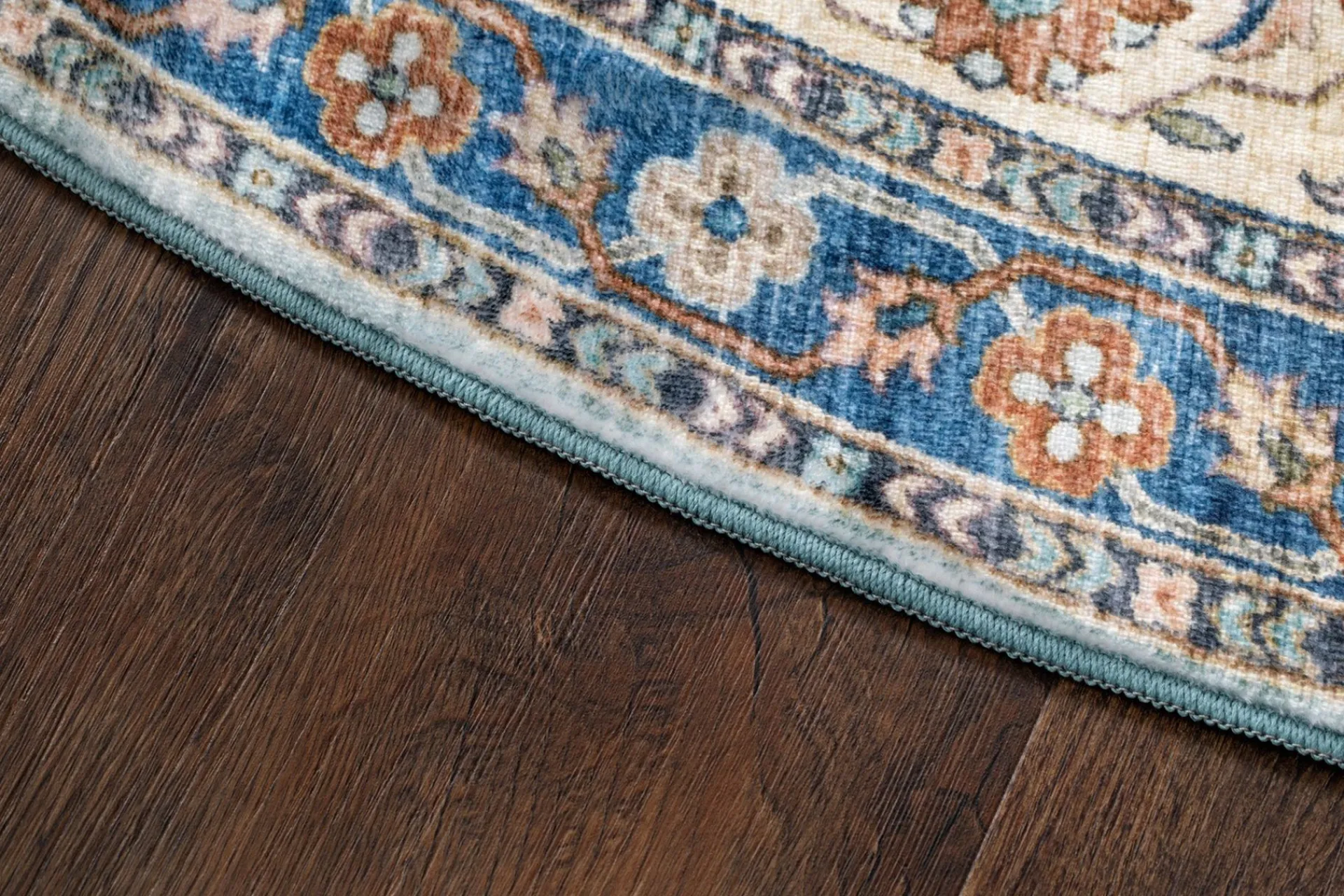 KM Home Moderne Tepper-Tarfaya Frizematte Rund 240 cm Flerfärgad