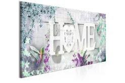 Lerretsbilder|Lerretsbilder-Tavle Home And Hummingbirds (1 Part) Green Narrow 135X45