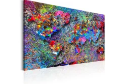 Lerretsbilder|Lerretsbilder-Tavle Map: Jackson Pollock Inspiration 120X80