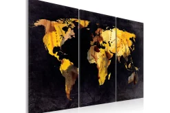 Lerretsbilder|Lerretsbilder-Tavle Om Verden Var En Ørken ... Triptych 90X60