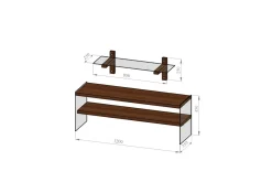 Tv-Møbelsett-Teenie TV-møbelsett 45 cm Valnöt