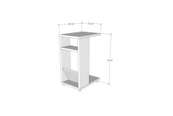 Avlastningsbord-Tekel Sidebord 30 cm Marmor
